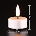 Miniatyrbillede 3 af 5: Lyse, realistiske LED-telys med timer, batteri inkluderet, flammefri flimrende votivlys, 12 stk., hvid