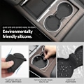 Miniatyrbild 4 av 5: För modell S X 2022 2023 3 2024 Center Console Cup Holder Insert Tillbehör - Svart