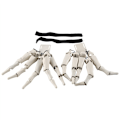 Pikkukuva 1 / 5: Valkoinen Halloween nivelletty sormiluukädet Realistinen kauhu Ghost Claw Props Sormi
