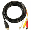 Miniatyrbillede 2 af 5: HDMI RCA 3 kabel HDMI til RCA konverter adapter kabel envejs transmission transmitter ledning fra HDMI 1.5m RCA