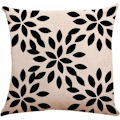 Miniatyrbild 3 av 5: Kuddfodral Set om 4, Modern Soffa Kuddfodral, Dekorativt Utomhus Linne Kuddfodral för Soffa Säng Bil (Svart, 5050cm, Set om 4)-DENUO