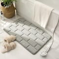 Miniatyrbillede 1 af 5: Skridsikker bademåtte i memory foam, absorberende bademåtte, vaskbar bademåtte 50x80cm grå