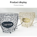 Miniatyrbilde 4 av 5: Kaffe Kapsel Oppbevaringskurv Universal Kaffe Kurv Kaffe Kopp Pod Organizer Holder Svart for Hjem Cafe Hotel Svart