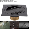 Miniatyrbillede 5 af 5: Antikt firkantet brusegitter i rustfrit stål, europæisk stil, kobbergulvdræn til køkken, balkon, sort (panelstørrelse (10 * 10 cm)