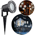 Miniatyrbilde 1 av 5: Juleprojektor LED Snøflak Lampe Vanntett Lys for Utendørs Innendørs Jul Fest Hagebelysning Dekorasjon, Hvite Snøflak [Energiklasse A+++