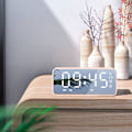 Miniatyrbild 2 av 5: Digital väckarklocka, LED elektronisk väckarklocka spegelväckarklocka skrivbords klocka, USB laddningsbar