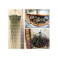 Miniatyrbild 4 av 5: Rund kokosnöt korg, kokosnöt liner för planteringskärl, naturlig ersättning kokosfiber blomkruka, hängande blomkorg för utomhusbalkong, heminredning