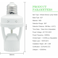 Miniatyrbild 2 av 5: Lampfot med 360° PIR rörelsesensor E27 Lamphållare med rörelsesensor säkerhetsdetektering E27 Rörelsesensor