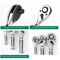 Miniatyrbillede 2 af 5: Mini Ratchetnøgle 1/4 Tommer 3/8 Tommer 1/2 Tommer 72 Tænder Nøgle Bærbare Momentnøgler Stiknøgle Ratchetnøgle Håndværktøj