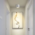 Miniatyrbillede 3 af 5: Indendørs 10W LED-Overlygte, 360° Justerbar Loftlampe Roterer og Overfladebelysning COB LED 10x10cm/Aluminium Vægslampe (Hvid-3000K) [Energiklasse
