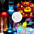 Miniatyrbilde 5 av 5: Nedsenkbare LED-lys, 16 flerfargede undervannslys, 13 LED-perler med RF-fjernkontroll, vanntette badekarlys for hage, svømmebasseng, V