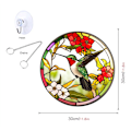 Pikkukuva 2 / 4: Stained Glass -lintupidikkeet syntymäpäivälahjaksi, muistomerkki-koukulla