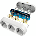 Miniatyrbillede 3 af 5: Surface Power Strip 3500W Trådløs Stikkontakt Hvid Surface Power Strip Smart Triple Power Strip -