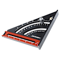 Miniatyrbilde 2 av 4: Metall Aluminium Snekker Vinkel Folding Triangle Linjal Kombinasjon Vinkel 317mm Multifunksjon Triangle Vinkel Vinkelmåler 45 90 Grader/C