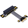 Miniatyrbilde 3 av 5: PCIE PCI Express 4X til 1X Forlengelseskabel PCI-E 1X til 4X Forlengelseskabel Vertikal 90 Grader Båndkabel, 15cm