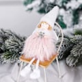 Miniatyrbilde 2 av 5: Julepynt, 2 stk, plysjengelanheng, skytsengel, juletrepynt, juletrepynt til julepynt. (P