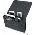 Miniatyrbilde 1 av 5: Sengebord Organizer, Filt Sengebord Lomme Henger Sengepose for Flasker, Briller, Magasin, Telefon, Fjernkontroll, Bok (Mørk Grå) HIASDFLS