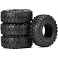 Miniatyrbilde 1 av 5: 4 2,2 tommers gummihjul 2,2 hjuldekk for 1/10 Rc Crawler Scx10 Wrangler 2,2 hjul