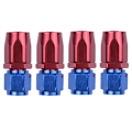 Miniatyrbillede 1 af 5: 4X STRAIGHT Turbo Feed Slange Fitting: AN6 8mm