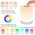 Miniatyrbilde 2 av 4: LED-nattlys, smart sengelampe med berøringskontroll, USB-oppladbar, bærbar, RGB-fargeskiftende, for barn, soverom, camping