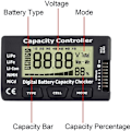 Miniatyrbillede 3 af 5: Digital Batterikapacitetstester, Batterikapacitetsspændingstjekker Tester med LCD-skærm, til LiPo Lithium NiMH Li-ION