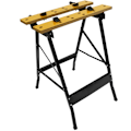 Miniatyrbillede 4 af 5: Foldbart arbejdsbord med skruestik. Foldbart bord til gør-det-selv. 100 kg