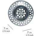 Miniatyrbillede 4 af 4: Aftræksfilter, sæt af 2, rustfrit stål, 7 cm, blank