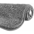 Miniatyrbild 1 av 5: Extra Tjock Vattenabsorberande Badmatta Mikrofiber Badrumsmatta Tjock Plysch Maskintvättbar Halksäker Matta (Grå 40x60cm)