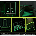 Miniatyrbilde 5 av 5: 2 Ruller Fluorescerende Selvklebende Lysende Tape Vanntett Avtakbar Limtape Gløder i Mørket for Trapper Scene Sykkel Soverom Garasje - 3cm x 3m
