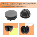 Miniatyrbillede 2 af 5: Wire Square Plastic Connectors til Skab og Modulært Opbevaringsstativ, Opbevaring Hylde, Sæt med 8 (Sort)