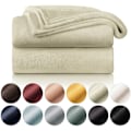 Miniatyrbilde 1 av 5: Fleece-teppe 150 x 200 - Beige Ruteteppe, Sofateppe, Cocooning-teppe - Tykt, Mykt og Varm Fleece-teppe - Høy Kvalitet