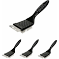 Miniatyrbillede 1 af 5: Grillbørste, 4 stk. Grillbørste til rengøring af grill med rustfri stålskraber til rengøring af grillriste og overflader Optimal grill