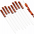 Miniatyrbilde 1 av 5: 8 stk grillspyd i rustfritt stål, grillspyd i rustfritt stål, gjenbrukbare grilltilbehør, sterke praktiske grillredskaper, for camping, fest