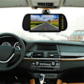 Miniatyrbild 2 av 5: 7-tums LCD-backspegelskärm för bil, parkeringsmonitor, 2 AV-ingångar, automatisk visningshjälp för backkamera