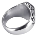 Miniatyrbillede 3 af 5: Thors hammer mønster ring i rustfrit stål til Farve: Sort og sølv, . 68 (21,6 mm)