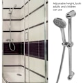 Miniatyrbilde 4 av 5: Baderom & Toalett, Dusj Skyve Skinne Sett, 360° Rotasjon, Justerbar Høyde med 1,5m Slange, G1/2 304 Rustfritt Stål, for Hjem og Baderom