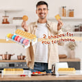 Miniatyrbild 4 av 5: 4 st transparenta kexbricka serveringsbricka rektangulär kexhållare akryl serveringsbricka matdisplayer för fest