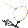 Miniatyrbilde 4 av 5: 5 stk jernbane LED gatelys lamper vegglampetter modell 4,3 cm høy 3V modell hagelamper miniatyrlandskap