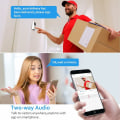 Miniatyrbild 2 av 5: Trådlös dörrklocka, trådlös videodörrklocka - Smart visuell intercom fjärr HD 1080P nattvision uppladdningsbar WiFi