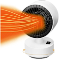 Miniatyrbilde 1 av 5: Mini Keramisk Varmeovn, ADURI Viftevarmer med Automatisk Ristende Hode, 600W Lavt Forbruk Bærbar Skrivebordsvarmer for Kontor, Soverom, Stue, Veltebeskyttelse