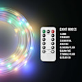 Miniatyrbillede 2 af 5: 10m LED Lysstreng, IP65 Vandafvisende USB Udendørs Lysrør, 8 Tilstande Fjernbetjening, med Timer og Hukommelsesfunktion, til Havedekoration, Ch
