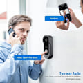 Miniatyrbillede 5 af 5: Trådløs dørklokke med 1080P kamera, indendørs Wifi videodørtelefon, 2-vejs lyd, SD-kort og cloud-lagring, IP66 vandtæt, 130° vidvinkel infrarød N