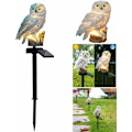Miniatyrbilde 1 av 5: Solcelled Hagelampe, 2 stk Utendørs Solcellelys Hagedekorasjon Vanntett Lampe Hage Hagelamper Ugle Design (Hvit) HIASDFLS