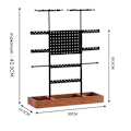 Miniatyrbillede 2 af 5: Træbase Stativ, til Justerbar Højde Organizer, Display Tower Metal Holder