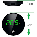 Miniatyrbillede 3 af 4: Akvarietermometer, akvarietermometer touch LED display, høj præcision, genopladelig