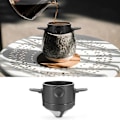 Miniatyrbillede 2 af 5: 304 Rustfrit Stål Foldbar Kaffe Filter Dobbelt Lag Teleskopisk Dryp-Sikker Kaffe Tragt Filter Papir Kop