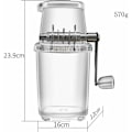 Miniatyrbillede 3 af 5: Manuel Isknuser af Høj Kvalitet Rustfrit Stål Knust Is Maskine, Transparent med Rustfrit Stål Knive, til Knust Is Produktion - GrayQuick