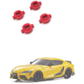 Pikkukuva 5 / 5: 4 kpl Metalli Linkage Muutos Adapteri Mosquito RC Auto ZERO-Z MINI-Z MR-03 Pyörännapa, Punainen