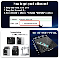 Miniatyrbillede 4 af 4: PEO PET Byggeplade til Bambu-Lab X1/X1C/X1E/P1P/P1S/A1 3D-printer, + 257 X mm Fiber