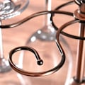 Miniatyrbillede 5 af 5: Glasholder til vinkop, køkkenophæng i metal og træ, vinkopholder, stativ til kopper, bar til vinglas, tilbehør A